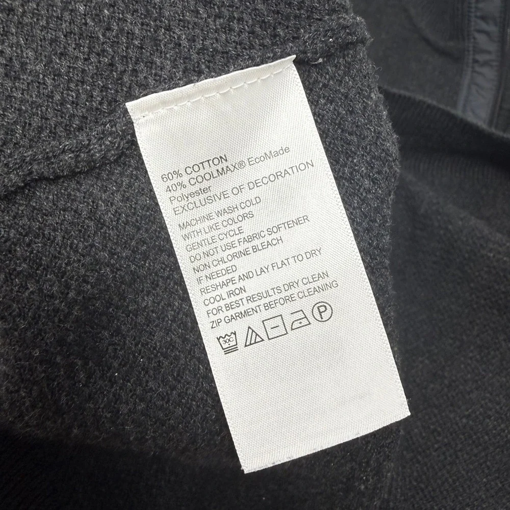 Tommy Bahama IslandZone Mens XL Gray 1/4 Zip Pullover Cotton Coolmax Sweater